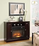 Aruba TV Stand with Electric Fireplace By Homelegance Furniture