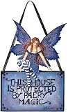 Amy Brown This House is Protected by Faery Magic Hanging Wall Plaque