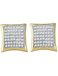 10KT Yellow Gold 0.33 CTW Diamond Micro Pave Earrings