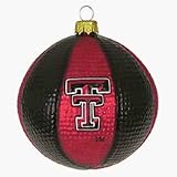Texas Tech Red Raiders 3 1/2 Glass Basketball Ornament (Set of 2)