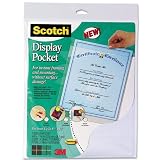 Scotch Plastic Display Pocket with Removable Interlocking Fasteners, 8.5 x 11 Inches, Clear (WL854C)