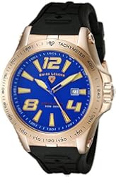 Swiss Legend Men's 10043-RG-03 Sprint Racer Royal Blue Dial Black Silicone Watch