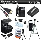 Essential Accessories Kit For Sony Cyber-shot DSC-HX200V Digital Camera Includes Extended Replacement (1000 maH) NP-FH50 Battery + AC/DC Travel Charger + Micro HDMI Cable + USB 2.0 Card Reader + Deluxe Case + 50" Tripod w/Case + Screen Protectors + More