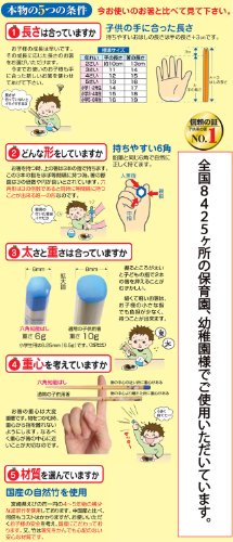 箸匠せいわ　六角知能ばし ポポとミミ　子供箸 (17cm（小学生1、2年生用）, ブルー) せいわ箸
