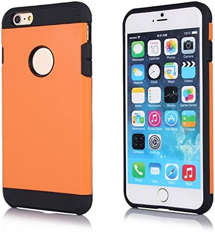 iPhone 6s or 6 Case - Perfect for your new Apple Phone - Industrial Orange Protective case - TPU inner w/tough Hybrid cover - Best Protection Bumper w/ Hard shell. For girls and guys - Looking For a Bargain? Look No Further! Fully Guaranteed