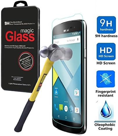 BLU Studio 6.0 LTE Y650Q Tempered Glass LCD HD Premium Screen Protector Guard Film For BLU Studio 6.0 LTE Y650Q , Anti-Scratch/ Shatterproof/ Anti-Fingerprint/ Water &amp; Oil Resistant - Retail Packaging