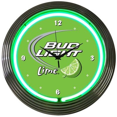 Bud Light Lime Neon Clock