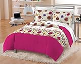 Pop Art Floral Cotton Sateen Comforter and Sham Set