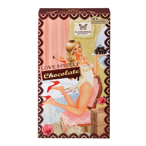 ジェクス コンドーム グラマラスバタフライ ラブマイセルフ チョコレート 10個入り
