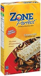 ZonePerfect All Natural Nutrition Bar, Cinnamon Roll, 1.76-Ounce Bars in 12-Count Boxes (Pack of 2)