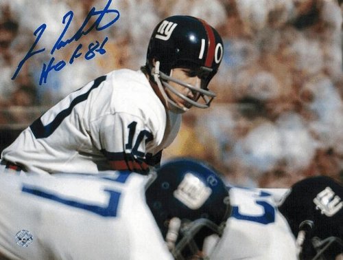 Autographed Fran Tarkenton New York Giants 8x10 Photo Inscribed HOF 86