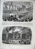 1863 Jersey Theatre Burning Palmerston Sailors Home Art