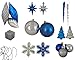 125Pc Silver/Blue Ornament Set