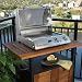 Electric Convection Table Top Grill with Hardwood Grill Cabinet