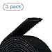 DTOL Fastening Tape Hook & Loop Cable Ties Roll And Reusable Cord Black Length About 15 Feet Width About 0.75 Inch 3 Pack