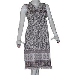 Sun Dress Casual Tank Spaghetti Straps Flirty Cotton Fabric Size 16 (sds120a)