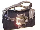 Guess - Guess JUSTINE Half Flap Satchel (Black)