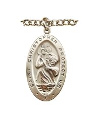 Sterling Silver St. Christopher Medal on 24 inch chain