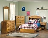 Prairie Twin Size Bedroom Collection in Country Pine Finish By SouthShore Furniture