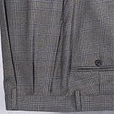 Glen Plaid Wool Pleated Dress Trousers