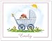 Personalized Nursery Wall Decor, Baby Girl Carriage, Childrens Wall Art