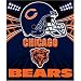 Chicago Bears Light Weight Fleece NFL Blanket (Shadow Series) (50x60)