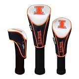 NCAA Illinois Fighting Illini Nylon Headcover (set of 3) Driver, Fairway, Utility