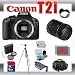 Canon EOS Rebel T2i 18 MP Digital SLR Camera with Canon 18-135mm Lens for Canon Digital SLR Cameras + 8GB Memory Card + SD Memory Card Reader + Li-Ion Replacement Battery Pack + Deluxe Cleaning Kit + Carrying Case + Tripod + LCD Protectors + Cleaning Cloth Deluxe Kit