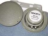 new! AUDIOVOX 5 WATERPROOF BOAT MARINE SPEAKERS TAN