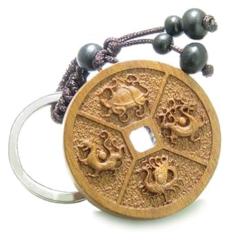Amazon.com: Amulet Sandal Wood Lucky Coin