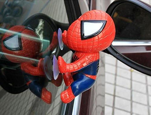 1pc/lot 16CM Spider ManToy Climbing Spiderman Window Sucker Spider-Man Doll Car Home Interior Decoration boneka pahlawan anak (Red)