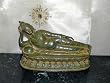 10" Sleeping Buddha Figurine Brass Buddha Statue India