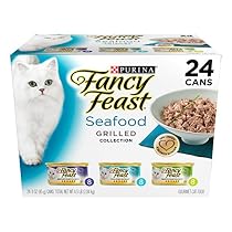 Fancy Feast Wet Cat Food, Grilled, Seafood Feast Variety Pack, 3-Ounce Can, Pack of 24
