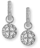 Circle Leaf Diamond Pave Earring Charms by Zasha Signature Jewelry