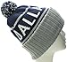 American Cities Dallas TX Champions Cuff Cable Knit Pom Pom Beanie Hat Cap Dallas Navy/Gray