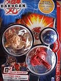 Bakugan B2 Bigger Brawlers 3 Pack Wormquake, Gorem and Preyas Ii