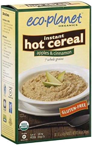Eco Planet, Cereal Hot Insnt Appl&amp;Cnnmn Gf, 8.46 OZ (Pack of 6)