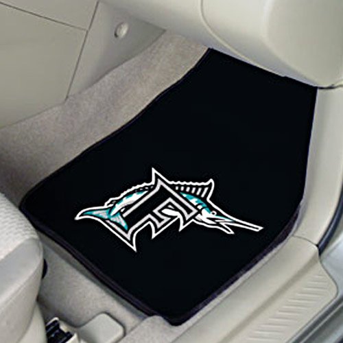 Florida Marlins Black 2-Piece Car Mat Set