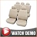 Dakar Car Seat Covers, Beige, 17 Piece Set - Fits : VW Tiguan 2007 On