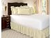 Olympic Queen Bone Ruffled Bedskirt with 18" Drop