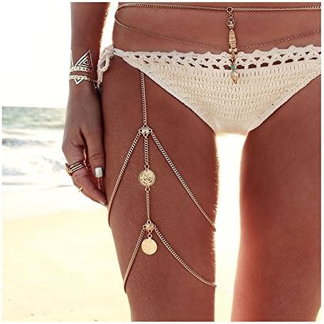 Sexy Women Thigh Leg Chain Jewelry Body Bikini Beach Harness Body Chain Gift