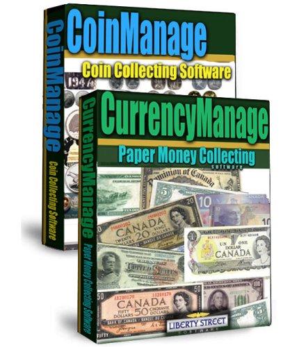 CoinManage 2008 - CurrencyManage 2009 Combo Coin Collecting - Numismatic CD For Collectors: Manage Your Coin Collection (Windows Software)
