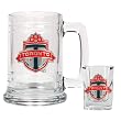 Toronto FC Soccer Glass Tankard and Square Shot Glass Set - Primary Team Logo MAJOR-LEAGUE-SOCCER Soccer