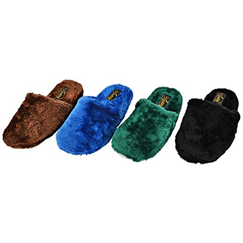 Easy Ladies Plush Slippers Solid Colors