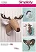 Simplicity Creative Patterns 1218 Plush Stuffed Animal Heads, OS (ONE SIZE)