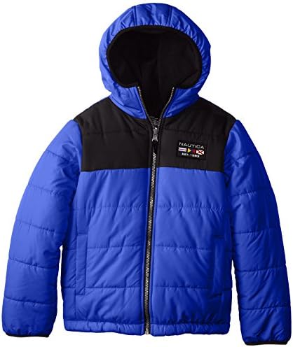 Nautica Big Boys' Soft Sherpa Lined Reversible Bubble Jacket