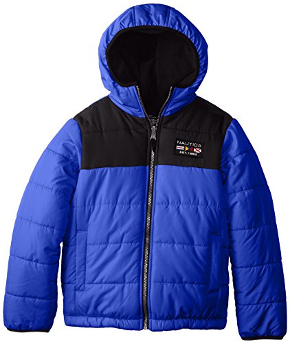 Nautica Big Boys' Soft Sherpa Lined Reversible Bubble Jacket