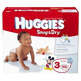 Huggies Snug & Dry Diapers, Step 3 Giant Pack, 156-CountHuggies  Snug & Dry High Count Diapers