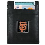 San Francisco Giants Black Leather Money Clip and Business Card Holder