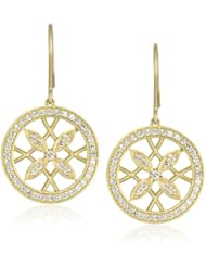 Monica Rich Kosann "Gate Lockets" Round Diamond Border Gate Earrings